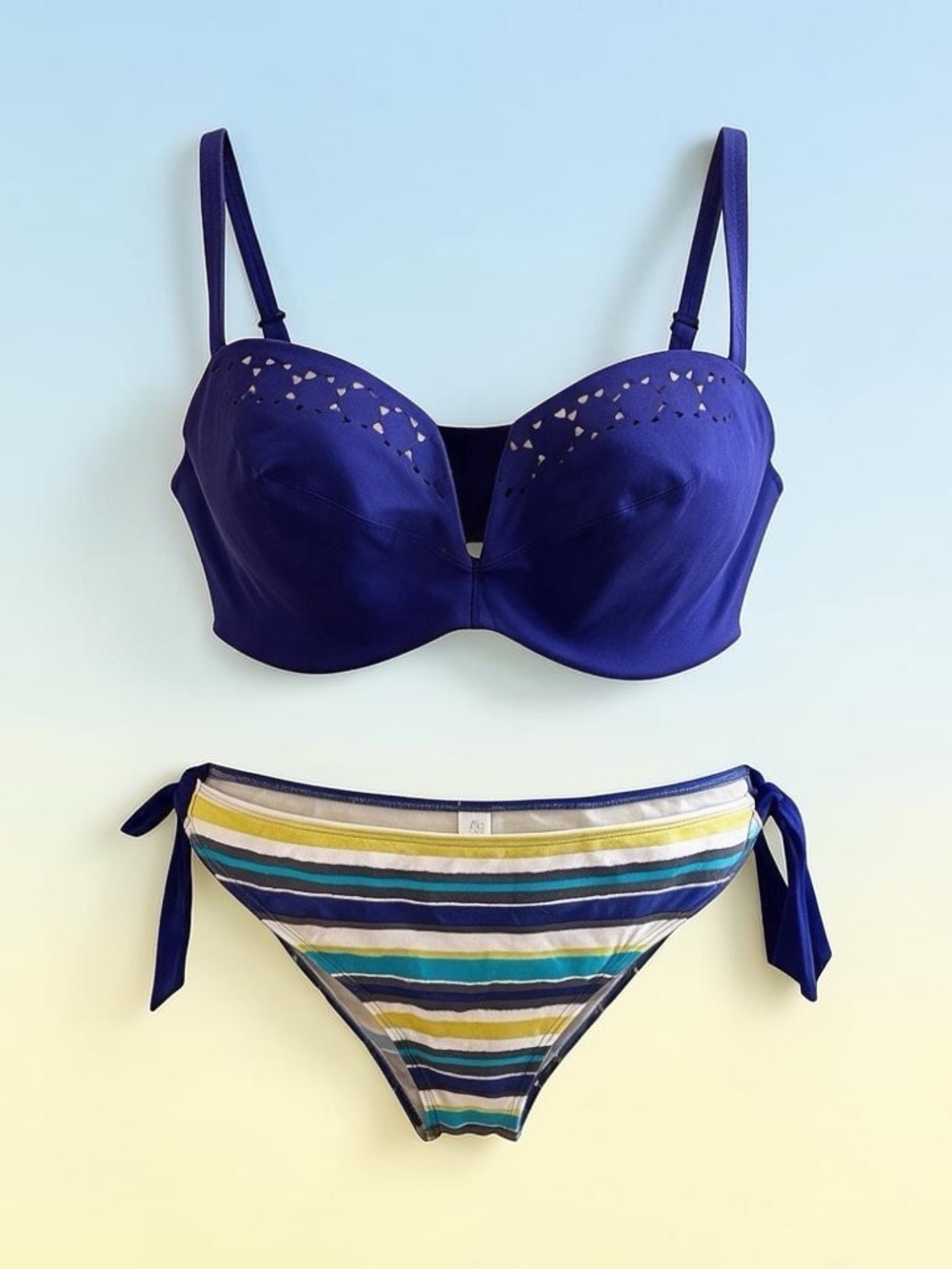 Chantelle Women’s Purple Underwire Bikini Top with Empreinte Tie-Side Bottom